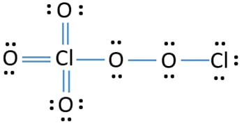 Cl2O5 dichlorine pentoxide lewis structure